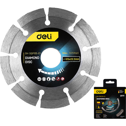 Круг алмазный Deli "EDH-SQP125-E1", 125x22.2 мм - 2