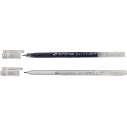 Ручка гелевая "Сонет", 0.5 мм, 2 шт., черный, белый - 2