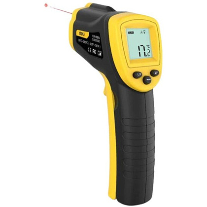 Термометр инфракрасный Deli YS EDL333380, -30-380℃, LCD дисплей, желтый, черный
