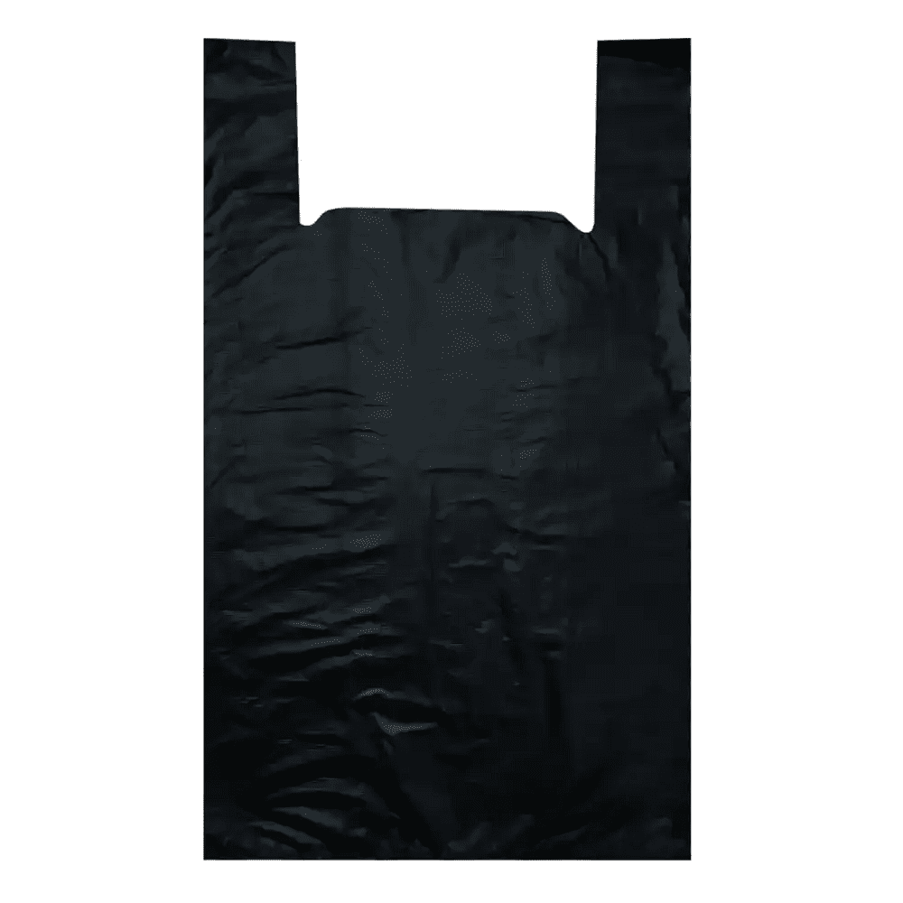 Пакет-майка ПНД, 30х55 см, 18 мкм, 100 шт/упак, черный