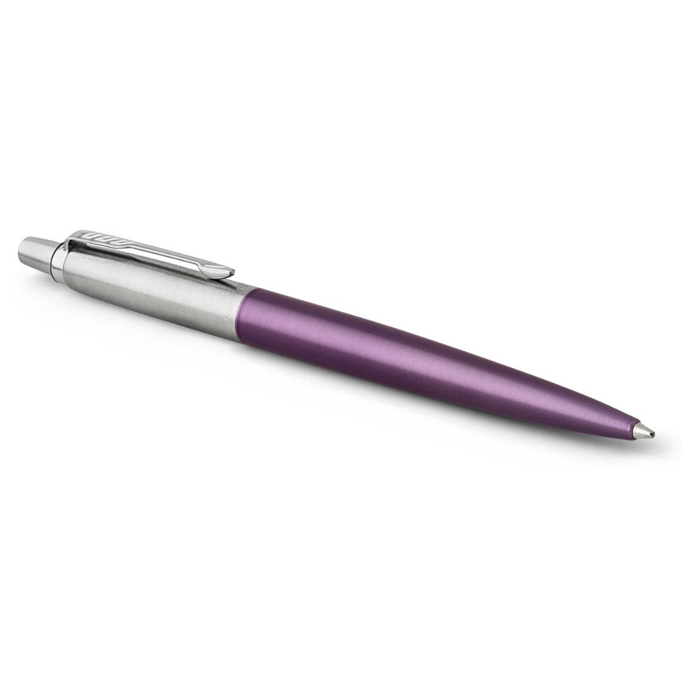 Ручка шариковая автоматическая Parker "Jotter Core K63 Victoria Violet CT", 1.0 мм, фиолетовый, серебристый, стерж. синий - 3