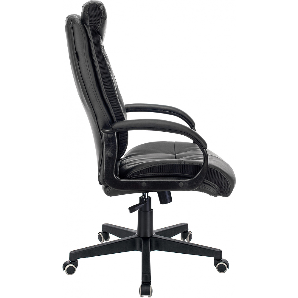 Кресло для руководителя "Бюрократ CH-824B", кожзам, пластик, черный - 3