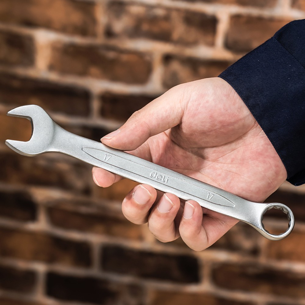 Набор ключей комбинированных "Deli", 8 шт, серебристый - 6