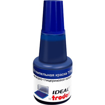 Краска штемпельная "Ideal", 24 мл, синий