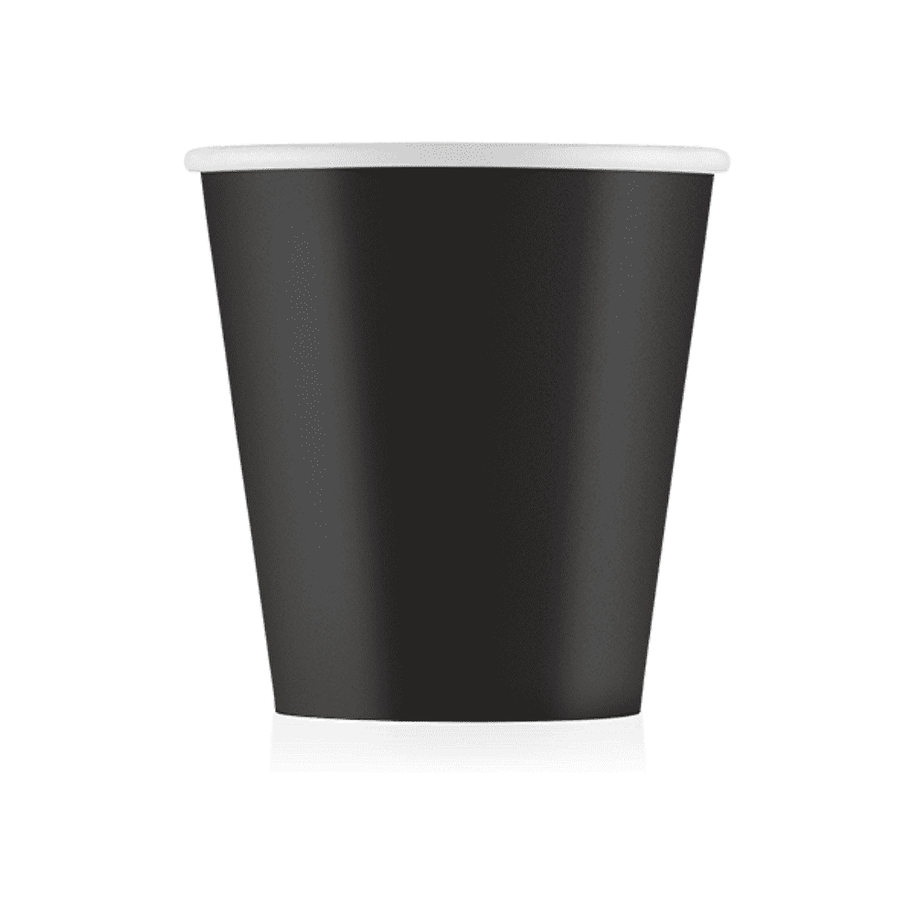 Стакан картонный Ecocups, 50 шт, 110 мл, черный