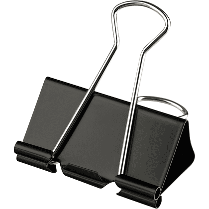 Зажим для бумаги "OfficeSpace", 15мм, 12 шт, черный - 2