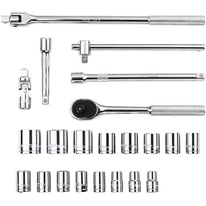 Набор головок торцевых Deli YS EDL2024T, 24 предмета, кейс, желтый - 4