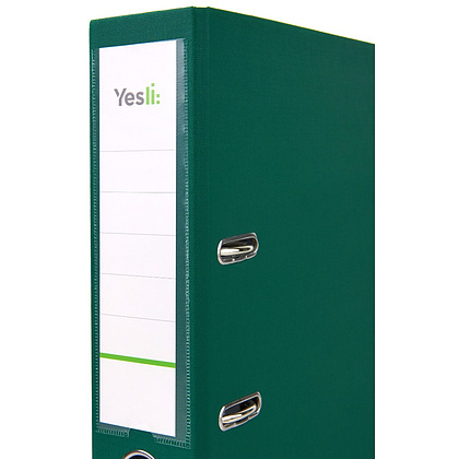 Папка-регистратор "Yesli:", А4,  75 мм, ПВХ Эко, зеленый - 2