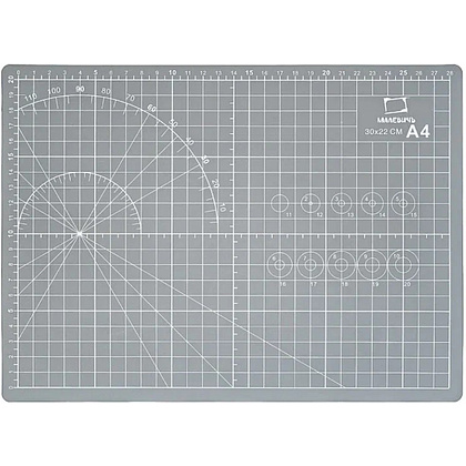 Коврик для резки "Малевичъ", А4, пятислойный, серый - 2