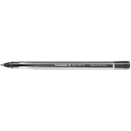 Ручка шариковая "Schneider Tops M", 0.5 мм, прозрачный, стерж. черный - 4