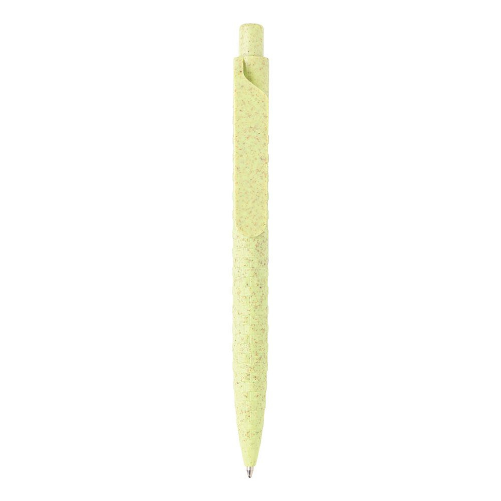 Ручка шариковая автоматическая "Wheat Straw", 1.0 мм, светло-зеленый, стерж. синий - 3