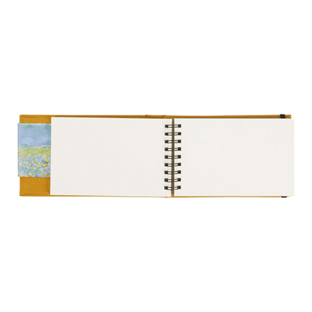 Скетчбук для акварели "Claude Monet - Field of Yellow Irises", 9х14 см, 300 г/м2, 20 листов, шафраново-желтый - 4