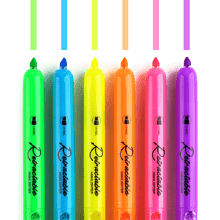 Маркер текстовый автоматический "Retractable", розовый