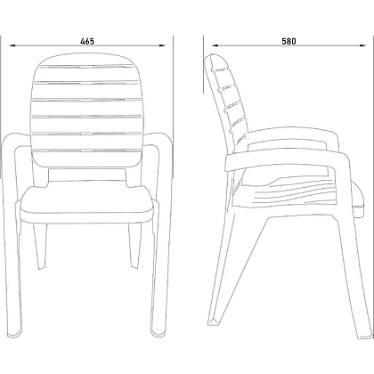 Кресло садовое "Прованс", пластик, шоколадный - 9