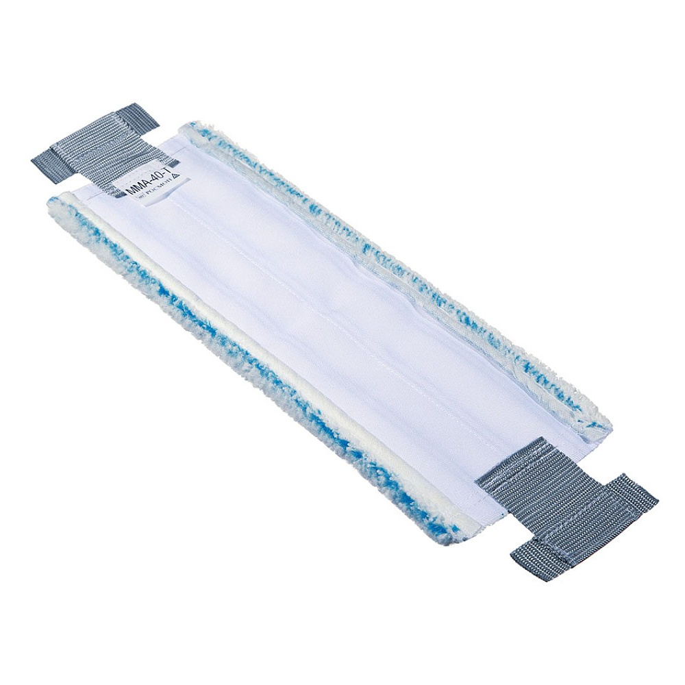 Насадка для плоской швабры 40х11 см, микроволокно, с полосами скольжения, язык T - 2