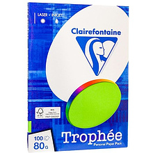 Бумага цветная "Trophée", А4, 100 листов, 80 г/м2, ярко-зеленый