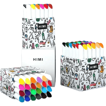 Мелки восковые "Himi Silky Crayon", 24 цвета, ассорти - 6