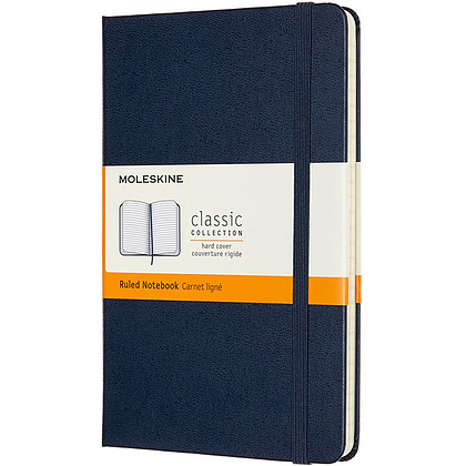 Блокнот "Classic Medium", А5, 120 листов, линейка, синий