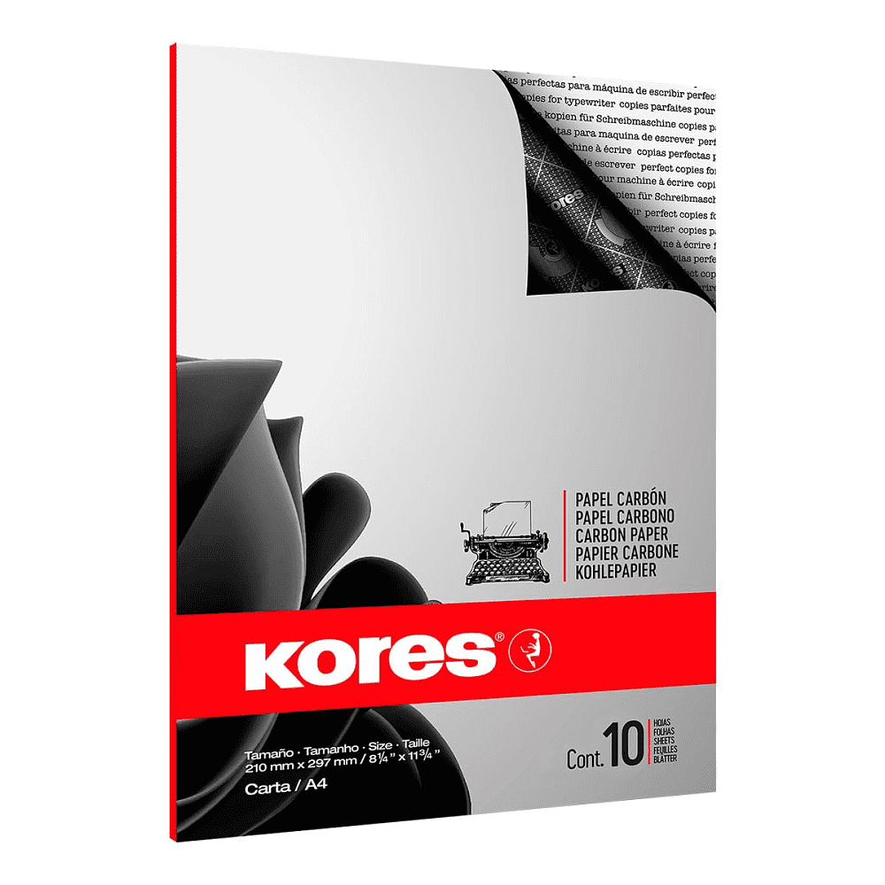 Бумага копировальная "Kores 1200", A4, 10 листов, черный