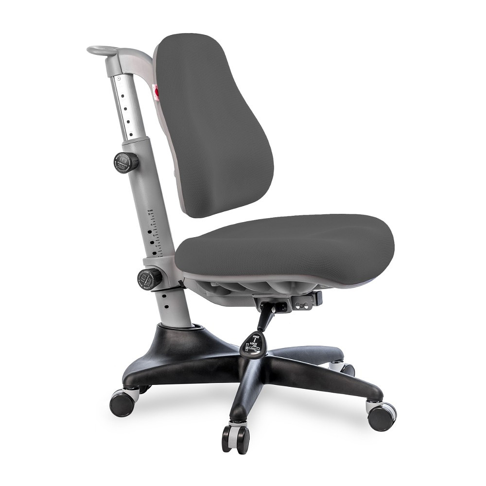 Кресло детское Comf-Pro Match Chair, ткань, серый, пластик, корпус черный, серый, с чехлом салатовым