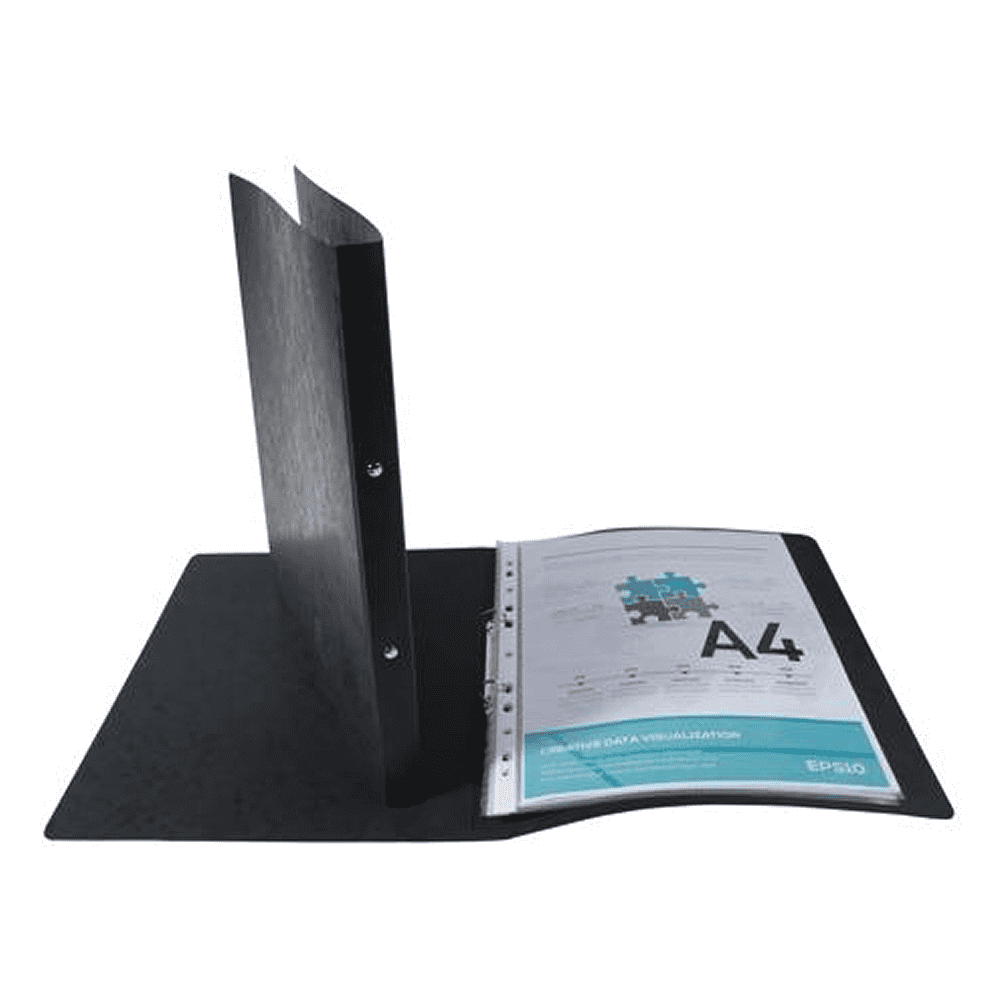 Папка на кольцах "Exacompta", картон, 20 мм, А4, черный - 2