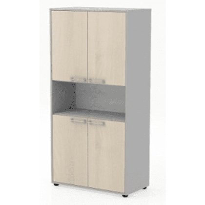 Коллекция Титан Шкаф ТН450/2+ТНД22+ТНТ80/2, 800х400х1825, с 2-мя комплектами глухих малых дверей и топом