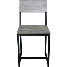 Стул ALLERD RION, металл, ЛДСП, черный муар, Австралийское дерево