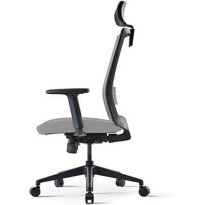 Кресло для руководителя Bestuhl "S30", сетка , ткань, пластик, серый - 3