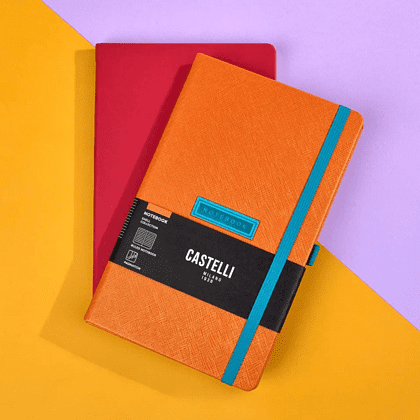 Блокнот "Shell tangerine", А5, 96 листов, оранжевый, срез голубой - 9