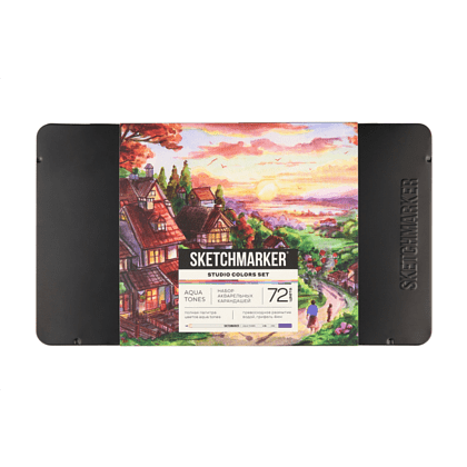 Набор карандашей акварельных "Sketchmarker Студия", 72 цвета, в металлической коробке