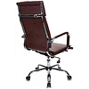 Кресло для руководителя "Бюрократ CH-993" высокая спинка, кожзам, хром, коричневый - 4