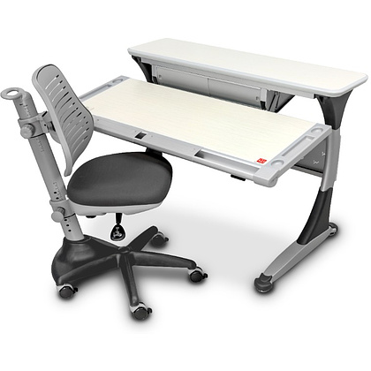 Кресло детское Comf-Pro С3 317 Chair, пластик, ткань, серый, пластик, корпус черный, серый, с чехлом салатовым - 9