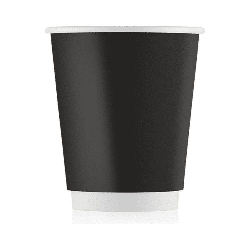 Стакан картонный Ecocups, 20 шт, 250 мл, 2 слоя, черный