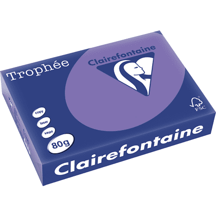 Бумага цветная "Trophée", А4, 500 листов, 80 г/м2, фиолетовый