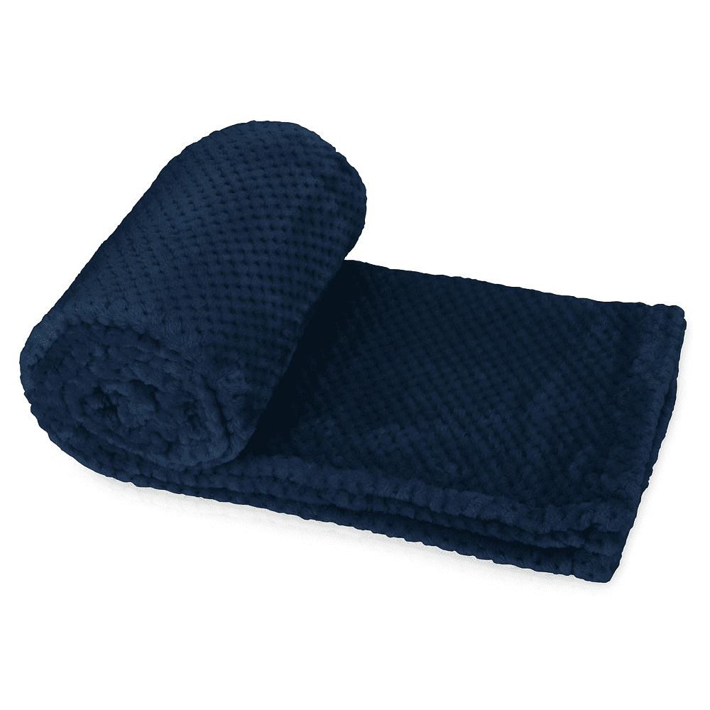 Плед "Фолд", полиэстер., темно-синий