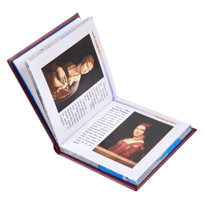 Книга-мини "Живопись, Графика...", Леонардо Да Винчи, 75х75 мм, ассорти - 7
