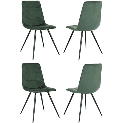 Стул Бюрократ "CH-K1_4", ткань, зеленый, металл,  комплект 4 штуки
