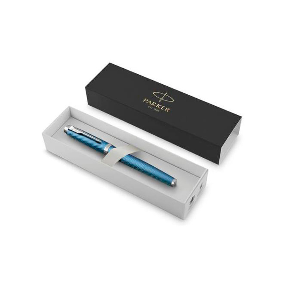 Ручка-роллер Parker "IM Premium Blue Grey CT", 0.5 мм, синий, серый, стерж. черный - 3