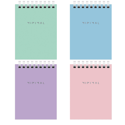 Блокнот "Minimal Pastel", А7, 40 листов, клетка, ассорти