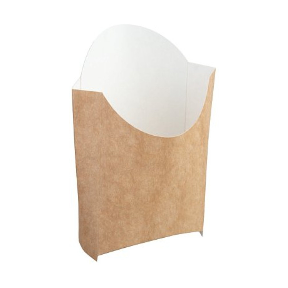 Контейнер бумажный для картофеля фри, 84х54х120 мм, 400шт/упак, крафт