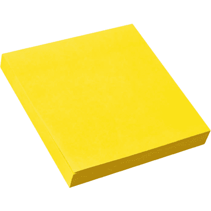 Бумага для заметок на клейкой основе "Yesli:", 75x75 мм, желтый неон