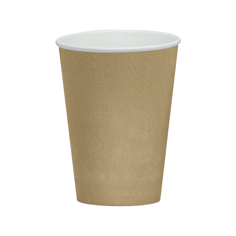 Стакан картонный 300 мл, 50 шт, 1 слой, крафт