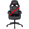 Кресло игровое "Zombie DRIVER", экокожа, пластик, черный, красный - 2