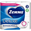 Бумага туалетная Zemma Deluxe, 4 рулона, 3 слоя, белый - 2