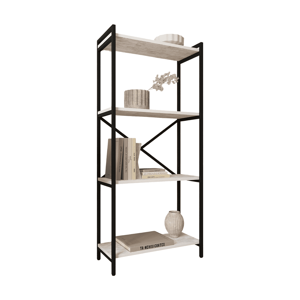 Стеллаж ALLERD RION, черный муар, 675х300х1500, энигма