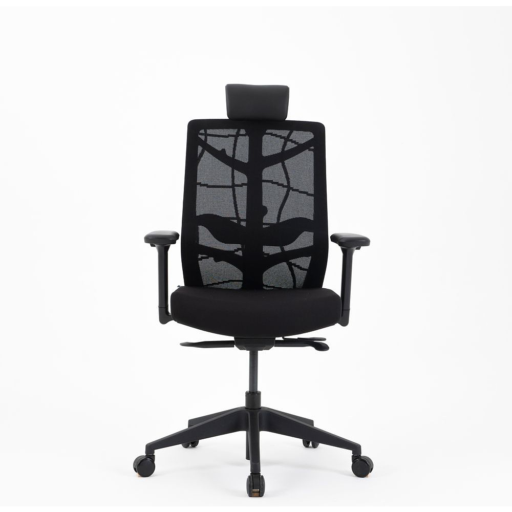 Кресло для руководителя "Nature II Slider", каркас черный, ткань, пластик, черный - 3