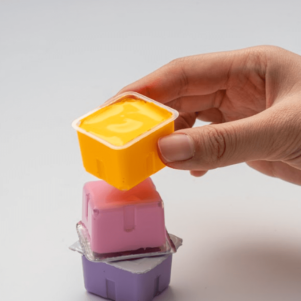 Краски гуашевые "Himi Jelly Cup. New vision", 24 цвета, кювета, зелёный футляр - 9