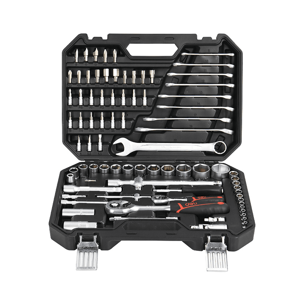 Набор инструмента 1/4", 1/2" Deli RS EDQ45082, 82 шт