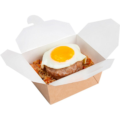 Контейнер бумажный 600 мл, 130/113х105/90х64, 50 шт/упак, крафт - 5