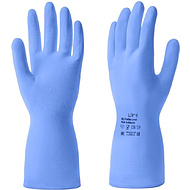 Перчатки латексные HQ Profiline, р-р M, с х/б покрытием, синий